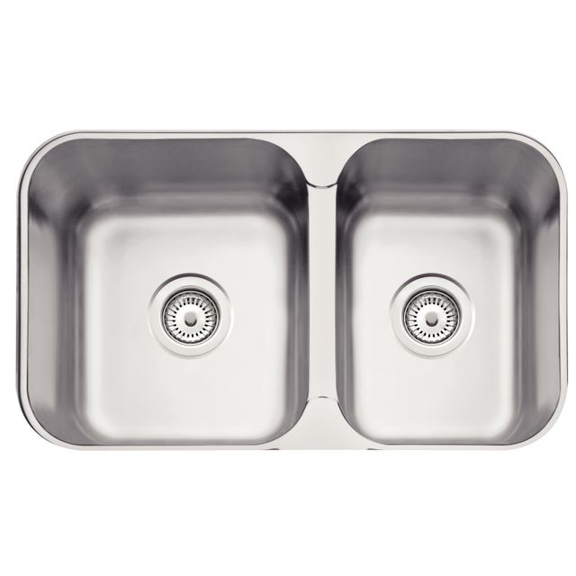 Cuba de embutir/sobrepor Tramontina Isis 2C 34-28 BS em Aço Inox ...